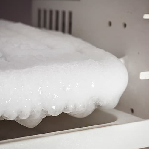 ice building up in commercial refrigerator