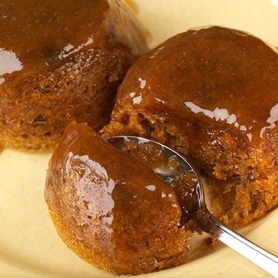 Sticky Toffee Pudding and spoon