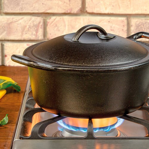a Cast Iron Dutch Oven on the stove