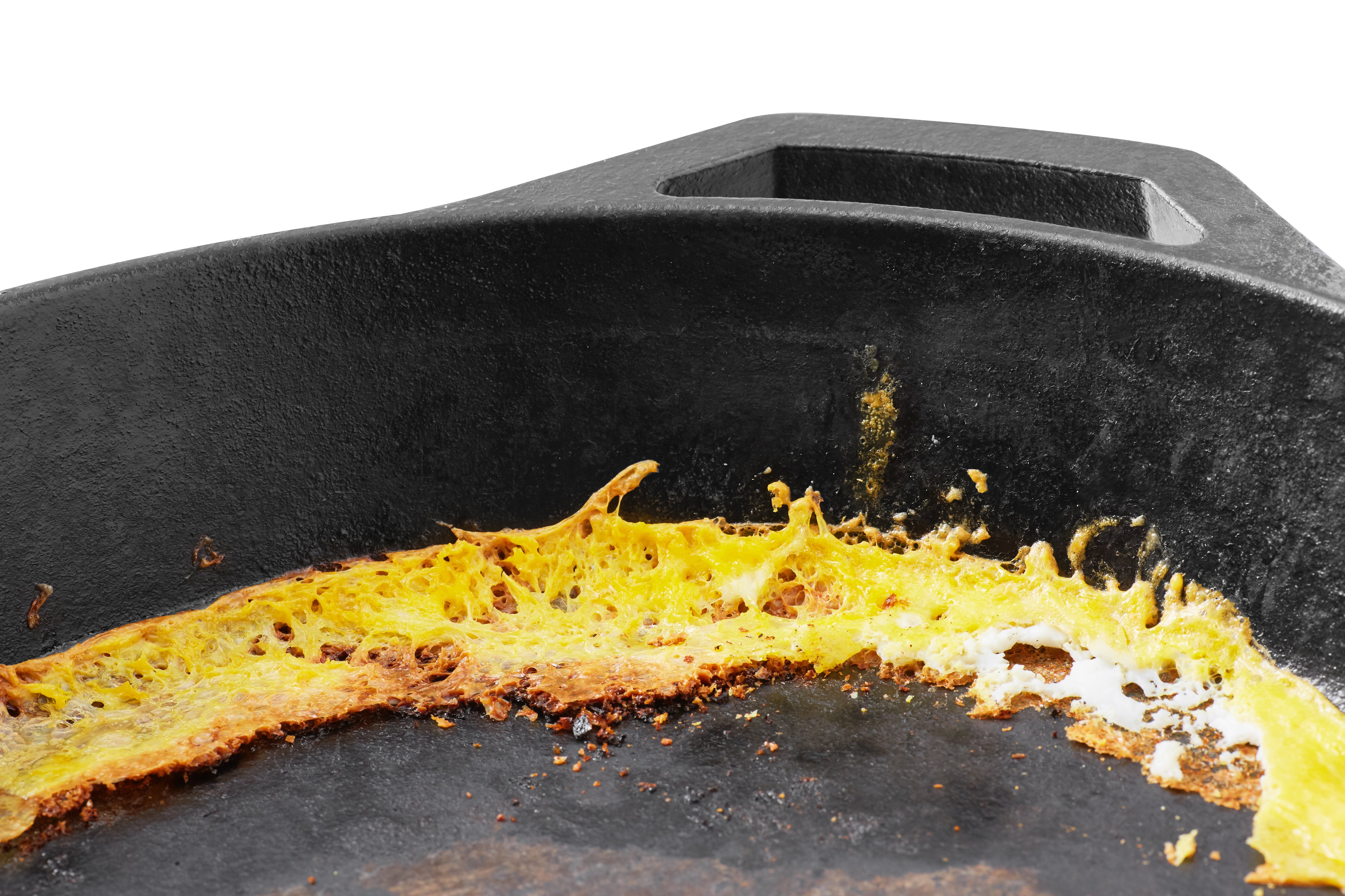 Food sticking to cast iron pan