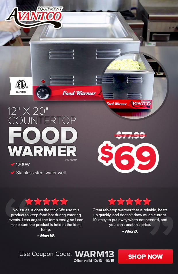 Avantco Food Warmer