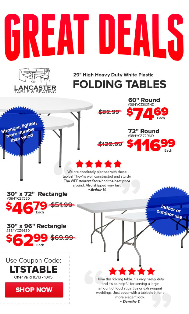 Lancaster Table and Seating Folding Tables