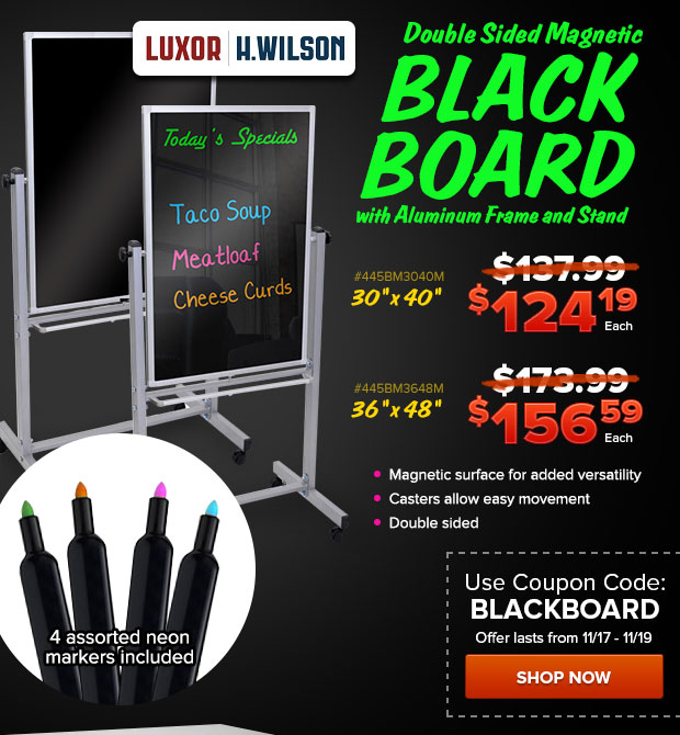 Double Sided Magnetic Black Boards on Sale!