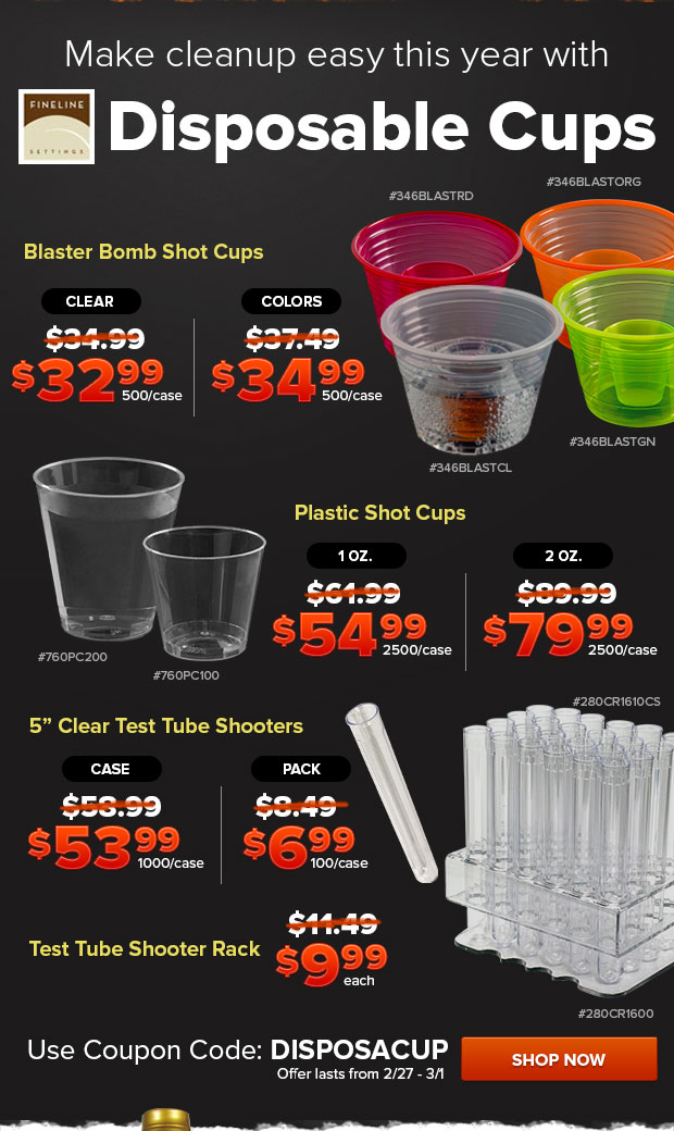 Make cleanup easy this year with Disposable Cups!