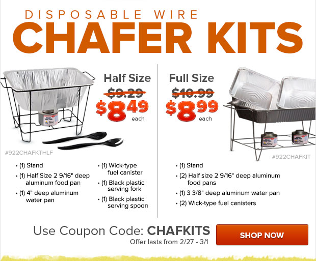Disposable Wire Chafer Kits on sale