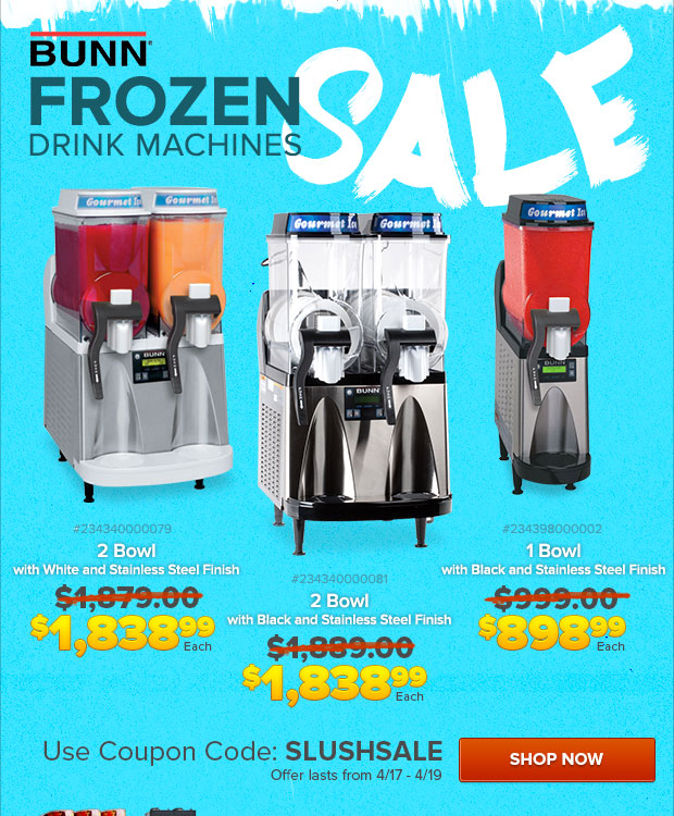 Bunn Frozen Drink Machines on Sale