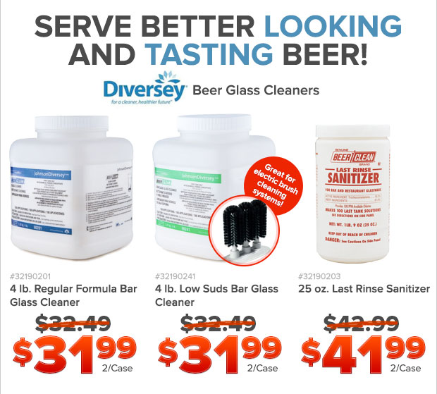 Serve Better Looking and Tasting Beer with Diversey Beer Glass Cleaners