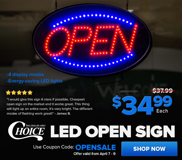 Choice LED Open Sign on Sale!