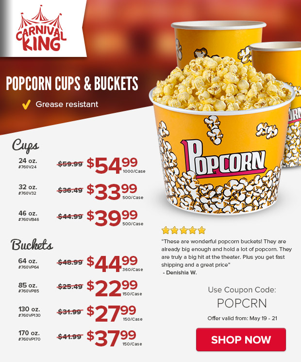 Popcorn Cups & Buckets