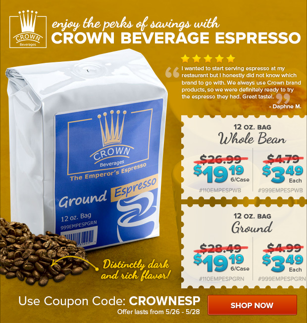 Crown Beverage Espresso on Sale
