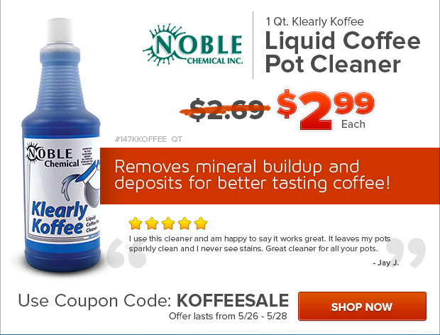 Noble Liquid Coffee Pot Cleaner on Sale
