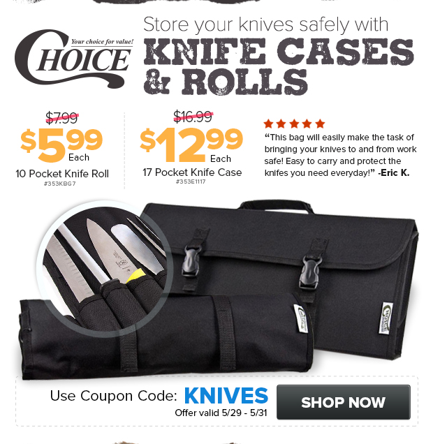 Choice Knife Cases and Rolls on Sale!