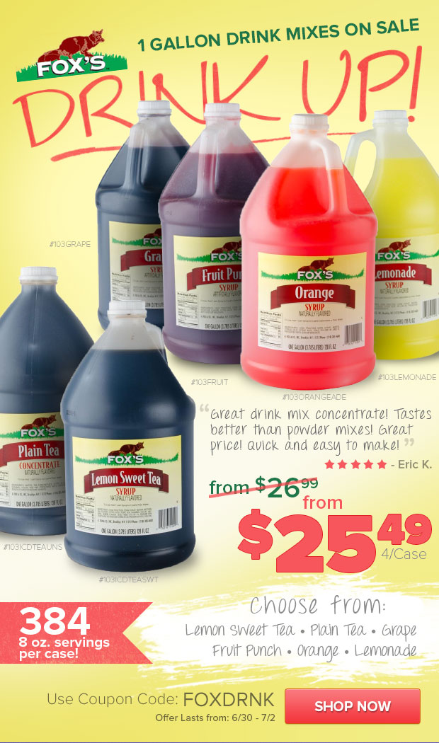 Fox's Drink Mix On Sale!
