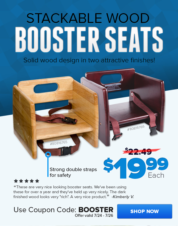 Stackable Wooden Booster Seats On Sale!