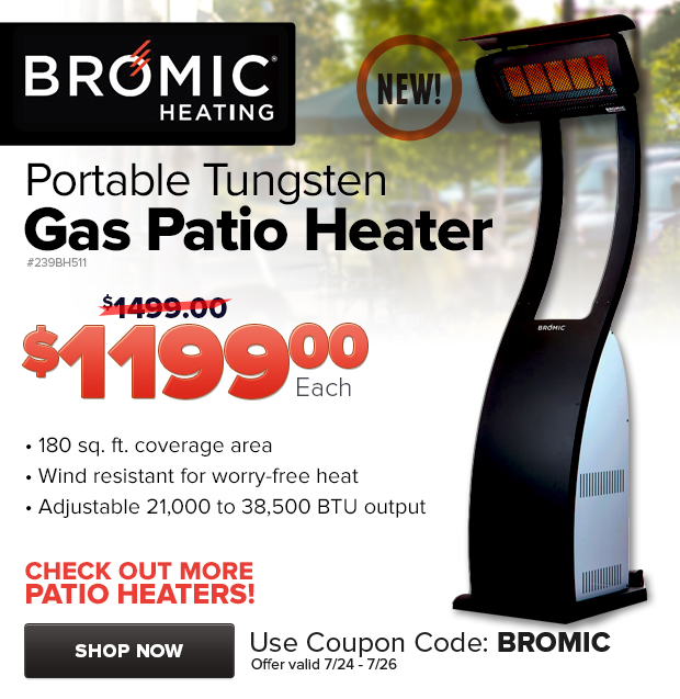 Bromic Gas Patio Heaters on Sale!