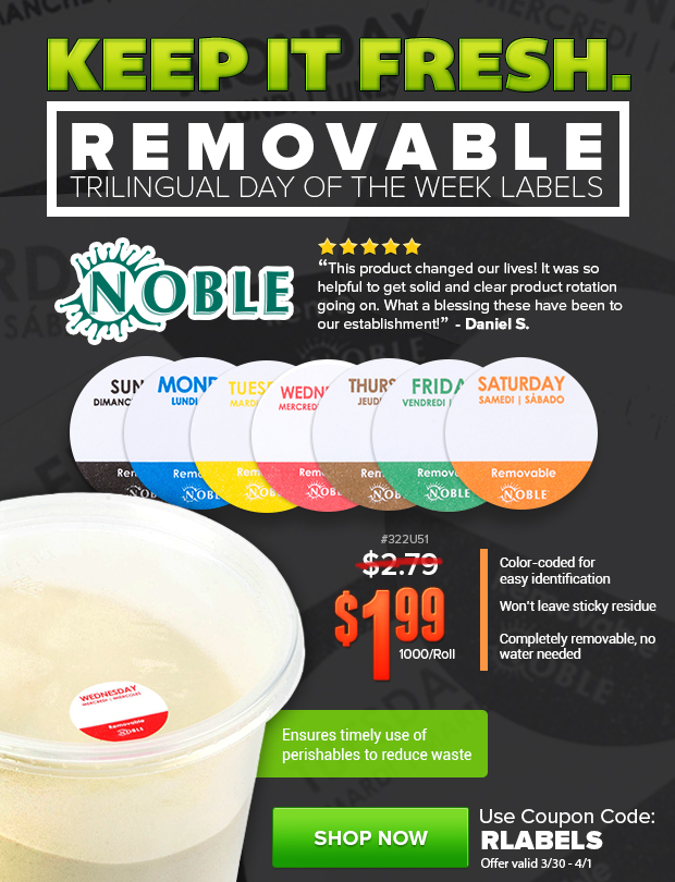 Noble Removable Labels On Sale!