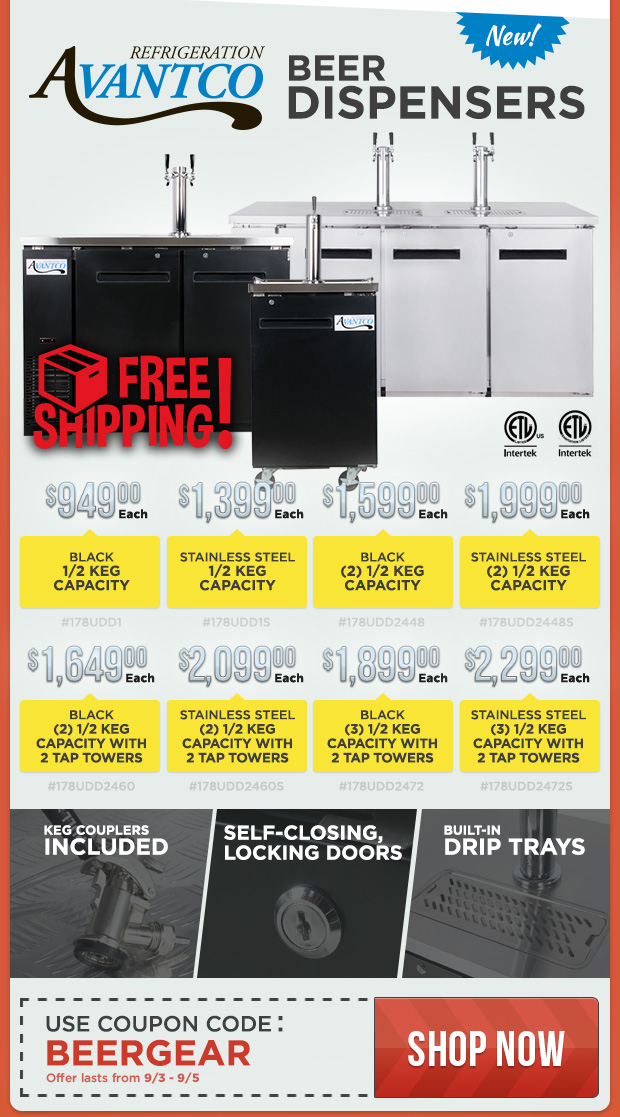 Bear Gear - Avantco Beer Dispensers