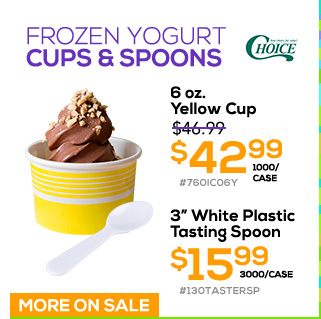 Frozen Yogurt Cups and Spoons