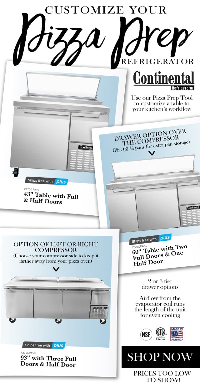 Customizable Pizza Prep Refrigerators