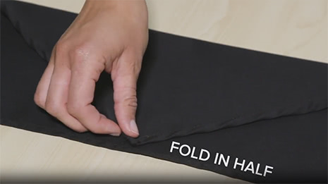 How to tie a neckerchief - step 2 - fold in half