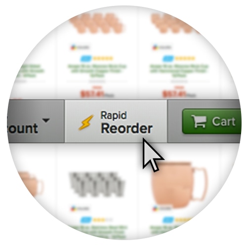 Rapid Reorder Button on WebstaurantStore