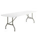Scratch and Dent Lancaster Table & Seating 30" x 96" Heavy-Duty Granite White Plastic Folding Table Main Thumbnail 1