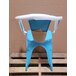Scratch and Dent Lancaster Table & Seating Alloy Series Arctic Blue Metal Indoor / Outdoor Industrial Cafe Arm Chair Main Thumbnail 8