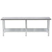 Scratch and Dent Advance Tabco ELAG-368 36" x 96" 16 Gauge Stainless Steel Work Table with Galvanized Undershelf Main Thumbnail 1