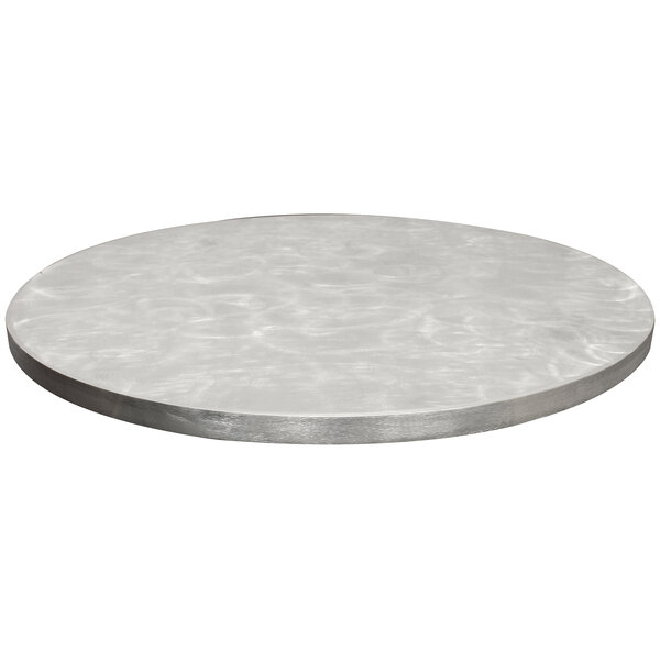 30 Round Random Swirl Aluminum Table Cover, Round Aluminum Table Top