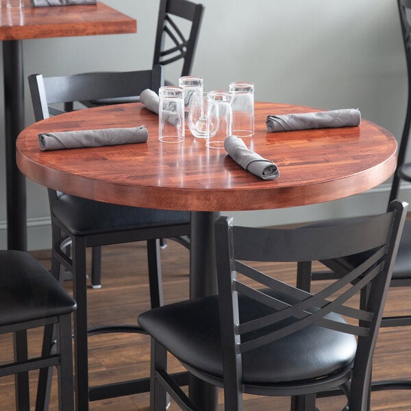 Lancaster Table Seating 36 Round, Butcher Block Round Kitchen Table