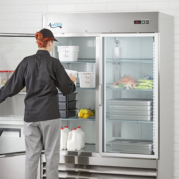 Avantco glass door reach-in refrigerator