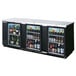 Beverage-Air BB94HC-1-G-B 95" Black Counter Height Glass Door Back Bar Refrigerator Main Thumbnail 5