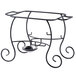 Choice 4 Qt. Half Size Chafer Set with Black Wrought Iron Stand and Black Plastic Lid Handle Main Thumbnail 4