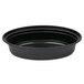 Pactiv Newspring OC12B 12 oz. Black 6 3/4" x 4 3/4" x 1 1/2" VERSAtainer Oval Microwavable Container with Lid - 150/Case Main Thumbnail 4