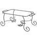 Choice 8 Qt. Full Size Chafer Set with Black Wrought Iron Stand and Classic Lid Handle Main Thumbnail 5