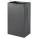 Commercial Zone 72720199 ArchTec Parkview 50 Gallon Black Rectangular Double Trash / Recycling Receptacle with Decals Main Thumbnail 2