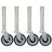 Advance Tabco TA-25S-4 Stainless Steel Legs with 5" Swivel Stem Casters - 4/Set Main Thumbnail 1