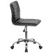 Flash Furniture DS-512B-BK-GG Mid-Back Designer Ribbed Black Leather Office Chair / Task Chair Main Thumbnail 2