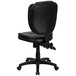Flash Furniture GO-930F-BK-LEA-GG Mid-Back Black Multi-Functional Ergonomic Leather Office Chair / Task Chair Main Thumbnail 3