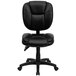 Flash Furniture GO-930F-BK-LEA-GG Mid-Back Black Multi-Functional Ergonomic Leather Office Chair / Task Chair Main Thumbnail 4