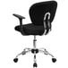 Flash Furniture H-2376-F-BK-ARMS-GG Mid-Back Black Mesh Office Chair / Task Chair with Arms and Chrome Base Main Thumbnail 3