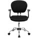 Flash Furniture H-2376-F-BK-ARMS-GG Mid-Back Black Mesh Office Chair / Task Chair with Arms and Chrome Base Main Thumbnail 4