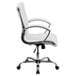 Flash Furniture GO-1297M-MID-WHITE-GG Mid-Back White Designer Leather Executive Office Chair with Chrome Arms and Foam-Molded Seat Main Thumbnail 2