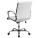 Flash Furniture GO-1297M-MID-WHITE-GG Mid-Back White Designer Leather Executive Office Chair with Chrome Arms and Foam-Molded Seat Main Thumbnail 3