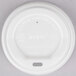 EcoChoice 8 oz. Tall White Compostable Paper Hot Cup Lid - 50/Pack Main Thumbnail 3