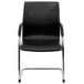 Flash Furniture BT-509-BK-GG Black Vinyl Side Chair with Chrome Sled Base Main Thumbnail 2