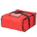ServIt Insulated Pizza Delivery Bag, Red Soft-Sided Heavy-Duty Nylon, 16" x 16" x 8" - Holds Up To (3) 12" or 14" Pizza Boxes Main Thumbnail 2