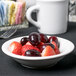 Acopa 5 oz. Bright White Rolled Edge Stoneware Fruit Bowl / Monkey Dish - 36/Case Main Thumbnail 1