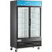 Avantco GDC-40-HC 48" Black Swing Glass Door Merchandiser Refrigerator with LED Lighting Main Thumbnail 3