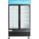Avantco GDC-40-HC 48" Black Swing Glass Door Merchandiser Refrigerator with LED Lighting Main Thumbnail 5